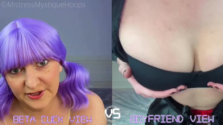 Femdom Fun with Mistress Mystique - Beta Cuck vs Boyfriend View UNCENSORED - Mistress Mystique Hoops